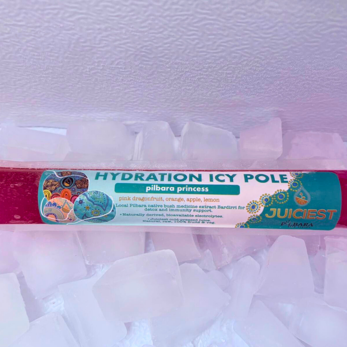 Pilbara Princess - Pink dragon fruit, Orange, Mint, Lemon, Apple Hydration Icy Pole