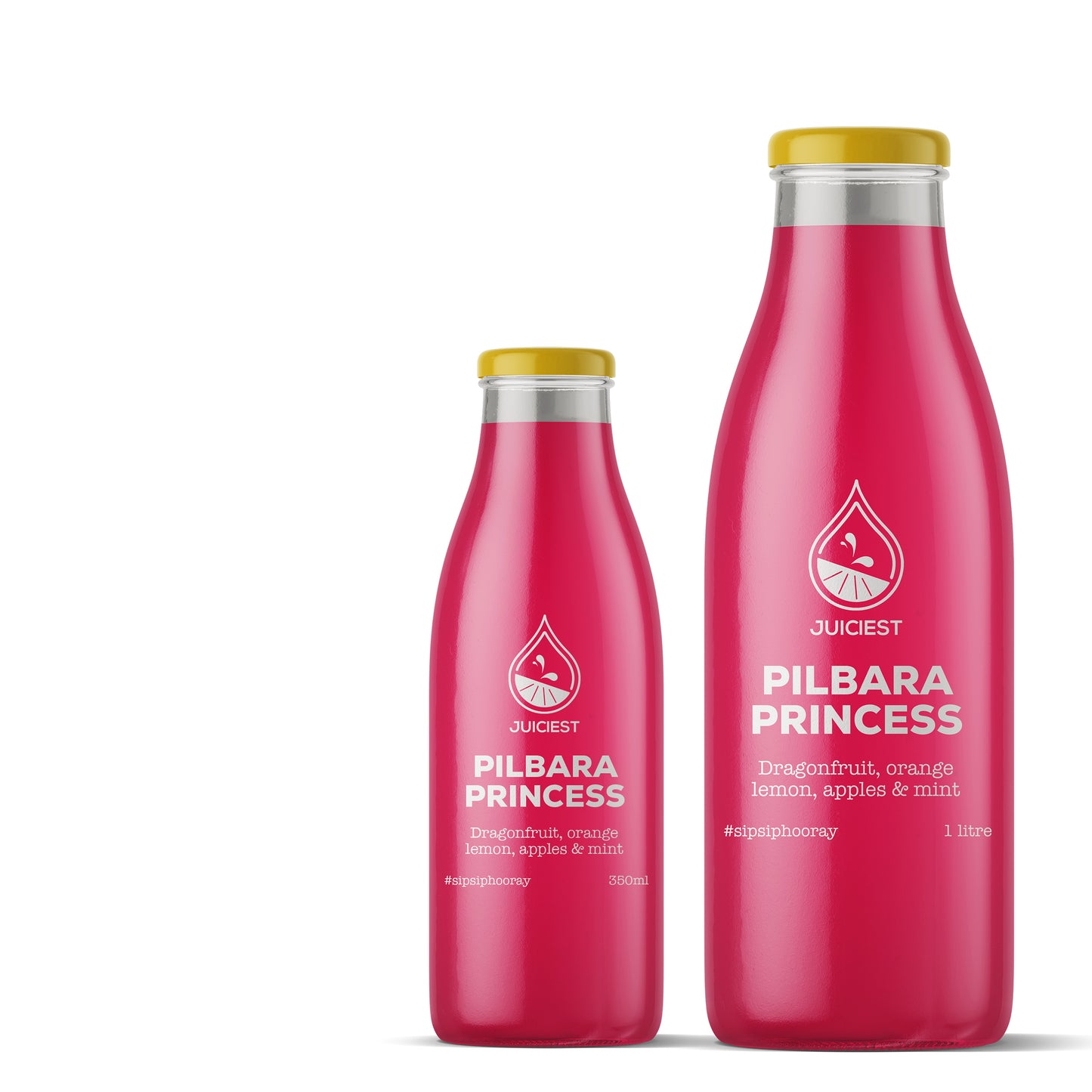 Juiciest Pilbara Princess 350ml and 1L bottles